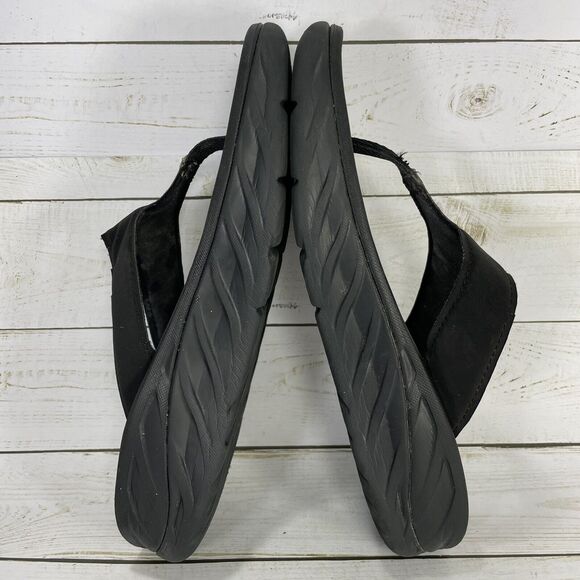 Hoka One One Ora Recovery Flip Flops Womens Size 8 Black Comfort Sandals - Picture 7 of 9